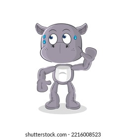 the hippopotamus eavesdropping vector. cartoon character
