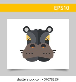 Hippopotamus head icon