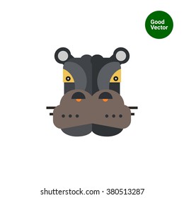 Hippopotamus head icon