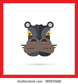 Hippopotamus head icon