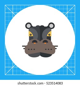 Hippopotamus head icon