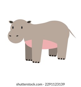Hippopotamus, hippo. Isolated vector illustration EPS animals symbol logo illustration. vector graphics