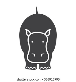 Hippopotamus Icon. 