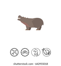 Hippopotamus icon