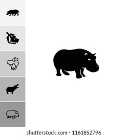 Hippopotamus icon. collection of 6 hippopotamus filled and outline icons such as . editable hippopotamus icons for web and mobile.