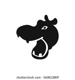 hippopotamus icon illustration isolated vector sign symbol