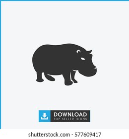 hippopotamus icon illustration isolated vector sign symbol