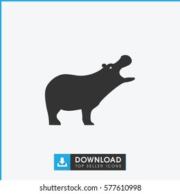 hippopotamus icon illustration isolated vector sign symbol