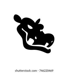 hippopotamus icon illustration isolated vector sign symbol