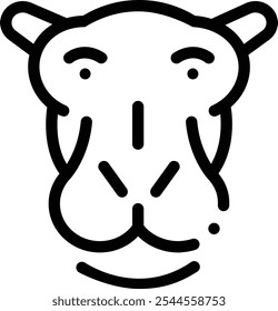 hippopotamus icon. Thin Linear Style Design Isolated On White Background