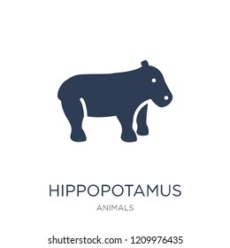 Hippopotamus icon. Trendy flat vector Hippopotamus icon on white background from animals collection, vector illustration can be use for web and mobile, eps10