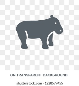Hippopotamus icon. Trendy flat vector Hippopotamus icon on transparent background from animals collection. 