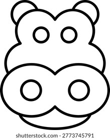 Hippopotamus Icon Vector Element line icon design vector icons