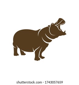 Hippopotamus logo design vector. Icon Symbol. Template Illustration