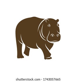 Hippopotamus logo design vector. Icon Symbol. Template Illustration