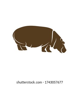 Hippopotamus logo design vector. Icon Symbol. Template Illustration
