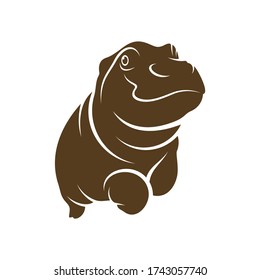 Hippopotamus logo design vector. Icon Symbol. Template Illustration