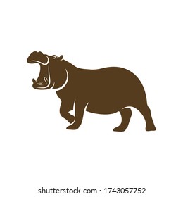 Hippopotamus logo design vector. Icon Symbol. Template Illustration