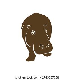 Hippopotamus logo design vector. Icon Symbol. Template Illustration