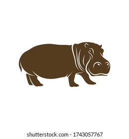 Hippopotamus logo design vector. Icon Symbol. Template Illustration