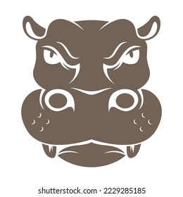 Hippopotamus logo icon design vector