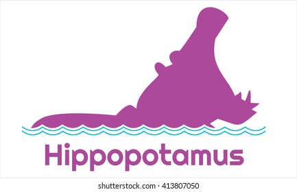 Hippopotamus Logo Template