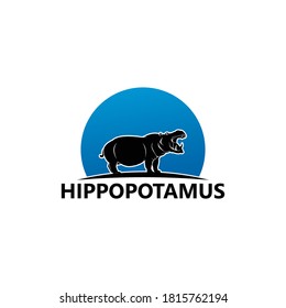 Design-Vektorgrafik des Hippopotamus-Logos