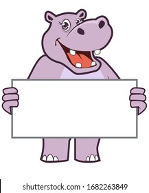 Hippopotamus mascot cartoon in vector