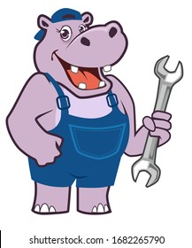 Hippopotamus Mascot Cartoon Vector Stock Vector (royalty Free 