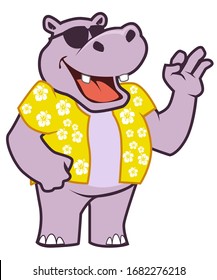 Hippopotamus Mascot Cartoon Vector Stock Vector (Royalty Free ...