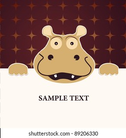 hippopotamus with a message