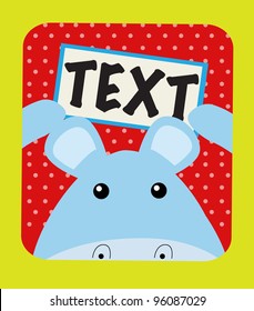 hippopotamus with message