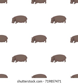 Hippopotamus, an omnivorous artiodactyl animal. The African great hippopotamus single icon in cartoon style vector symbol stock illustration web.