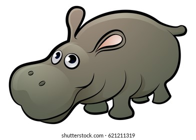 A hippopotamus safari animals cartoon character