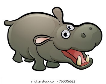 A hippopotamus safari animals cartoon character