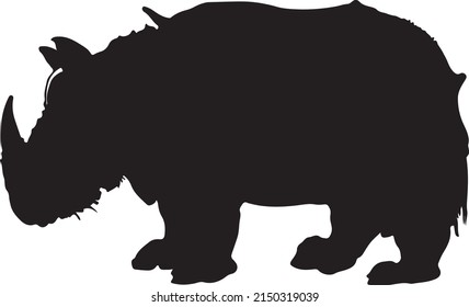 Hippopotamus Silhouette Black And White