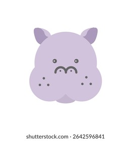 Hippopotamus simples ícone material de ilustração