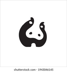 Hippopotamus Symbol Logo. Tattoo Design. Vector Illustration.