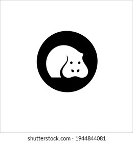 Hippopotamus Symbol Logo. Tattoo Design. Vector Illustration.