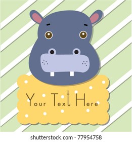 Hippopotamus with text 2