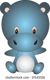 hippopotamus vector