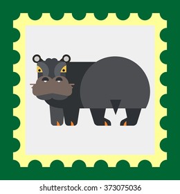 Hippopotamus vector icon