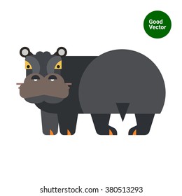 Hippopotamus vector icon