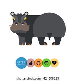 Hippopotamus vector icon