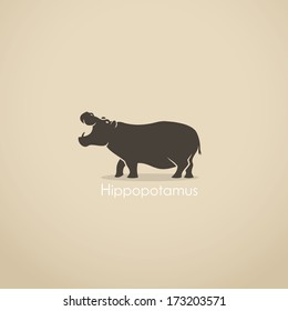 Hippopotamus - vector illustration