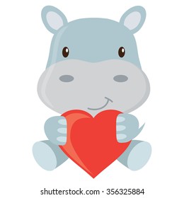 Hippopotamus vector illustration