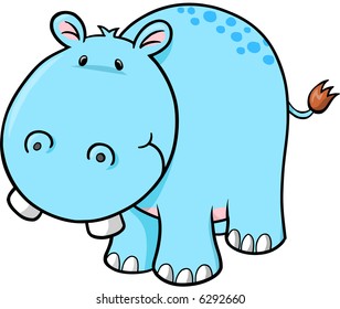 Hippopotamus Vector Illustration