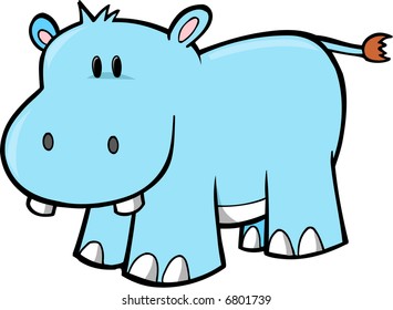 Hippopotamus Vector Illustration