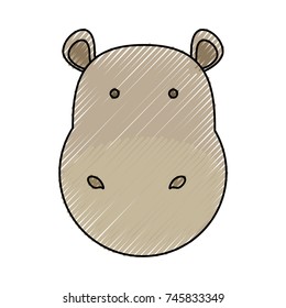hippopotamus vector illustration