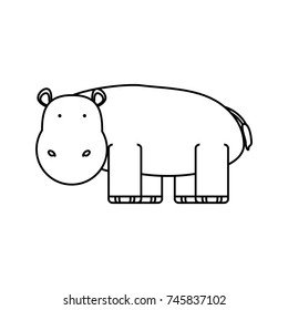 hippopotamus vector illustration